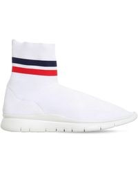 Joshua Sanders Synthetik Sockensneakers Aus Nylon Mit Streifen in Weiß für Herren Herren Schuhe Sneaker Hoch Geschnittene Sneaker 