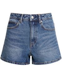 Alexander Wang - 9-pocket-shorts Aus Gewaschenem Denim - Lyst
