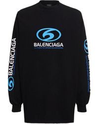 Balenciaga - T-shirt surfer in cotone effetto vintage - Lyst