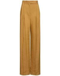 Alberta Ferretti - Viscose Blend High Waist Flared Pants - Lyst