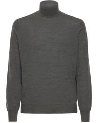 Brunello Cucinelli Wool & Cashmere Turtleneck Sweater - Gray