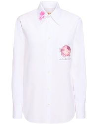 Marni - Camisa de popelina de algodón bordada - Lyst