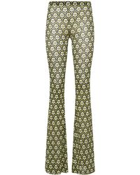 Etro - Printed Viscose Flared Pants - Lyst