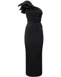 Giambattista Valli - Lycra One Shoulder Draped Long Dress - Lyst