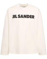 Jil Sander - Logo Print Long Sleeve T-shirt - Lyst