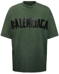 Balenciaga - T-shirt Tape in jersey di misto cotone - Lyst