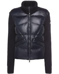 Moncler - Tricot Wool Blend Cardigan - Lyst