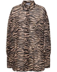 The Attico - Printed Mousseline Oversized Shirt - Lyst