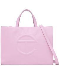 Telfar Medium Embossed Logo Tote Bag - Pink