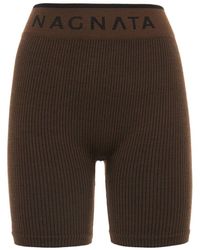 Nagnata Wolle Nahtlose Radlerhose Aus Wollmischgewebe in Schwarz Damen Bekleidung Kurze Hosen Mini Shorts 