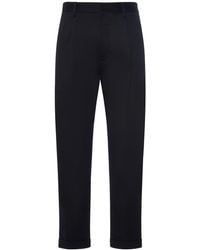 DSquared² - Pleated Stretch Cotton Pants - Lyst