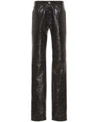 Alessandra Rich - Mid Rise Patent Leather Straight Pants - Lyst