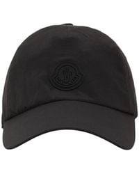 Moncler - Cappello baseball in nylon con logo - Lyst