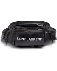Saint Laurent - Marsupio in nylon ripstop con logo - Lyst