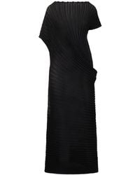 Issey Miyake - Damen Plissiertes, Langes Kleid - Lyst