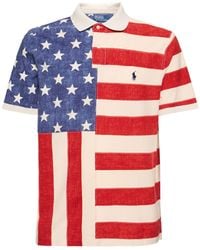 Polo Ralph Lauren - American Flag Cotton Polo Shirt - Lyst