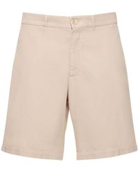 Brunello Cucinelli - Dyed Cotton Bermuda Shorts - Lyst