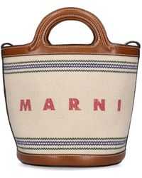 Marni - Mini Tropicalia キャンバスバケットバッグ - Lyst