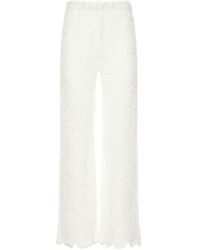ROTATE BIRGER CHRISTENSEN Strickhose Aus Bio-baumwolle nola in Weiß Damen Bekleidung Röcke Maxiröcke 