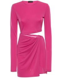 ANDAMANE - Gia Cut Out Stretch Jersey Mini Dress - Lyst