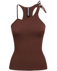 ANDREADAMO - Tank top in jersey a costine - Lyst