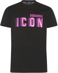 DSquared² - Icon Printed Cotton T-shirt - Lyst