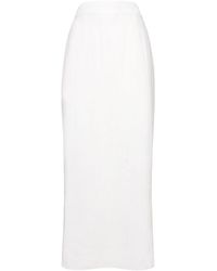 Posse - Emma Linen Midi Pencil Skirt - Lyst