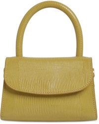 BY FAR Mini Ledertasche Mit Krokomuster - Gelb