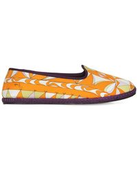 Emilio Pucci 10mm Hohe Loafers Aus Canvas - Mehrfarbig