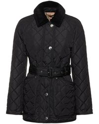 Burberry - Quilted Belted Jacket - Lyst