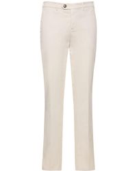Brunello Cucinelli - Pantalones de gabardina de algodón - Lyst