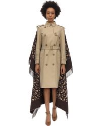 Burberry Abrigo Cruzado De Lona Y Suéter - Neutro