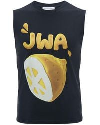 JW Anderson - Tank top jwa con stampa - Lyst