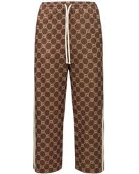 Gucci - Technical Jersey Logo Casual Pants - Lyst