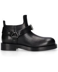 Burberry - Mf Saddle Mini Leather Ankle Boots - Lyst