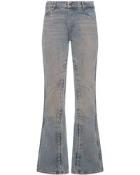 Y. Project - Denim Low Rise Flared Jeans W/ Slits - Lyst