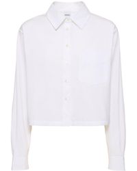 Aspesi - Camisa de popelina de algodón con bolsillo - Lyst