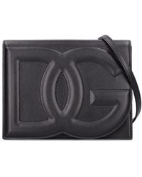 Dolce & Gabbana - Sac porté épaule en cuir à logo dg - Lyst