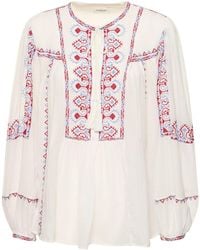 Isabel Marant - Kiledia Printed Cotton Long Sleeve Shirt - Lyst