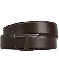 Tod's - 3.5Cm Logo Leather Belt - Lyst