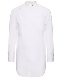 Jil Sander - Oversize Cotton Poplin Plastron Shirt - Lyst