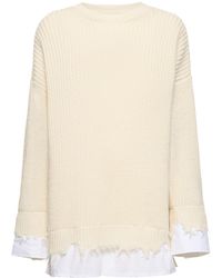 MM6 by Maison Martin Margiela - Shirt Inserts Knit Sweater - Lyst
