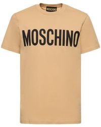 Moschino - T-shirt in jersey di cotone organico con logo - Lyst
