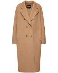 Max Mara - Lvr exclusive - manteau mi-long en chameau drapé - Lyst