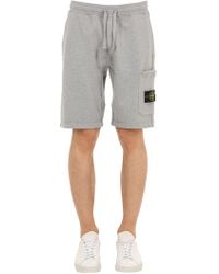 stone island sweat shorts black