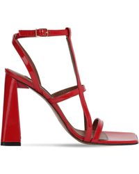Area 105mm Patent Leather Sandals - Red