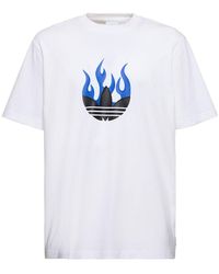 adidas Originals - Flame Logo Cotton T-shirt - Lyst