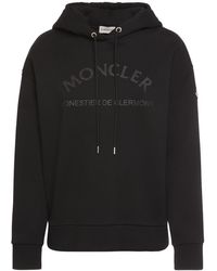 Moncler - Hoodie Aus Baumwollmischung Mit Logo - Lyst