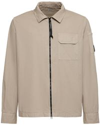 C.P. Company - Herren Overshirt Aus Bio-Gabardine Mit Reißverschluss - Lyst