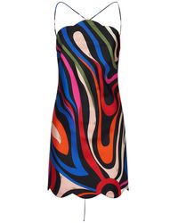 Emilio Pucci - Pucci Silk Scalloped Mini Dress - Lyst